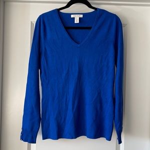 White House Black Market Cobalt Blue Light Sweater